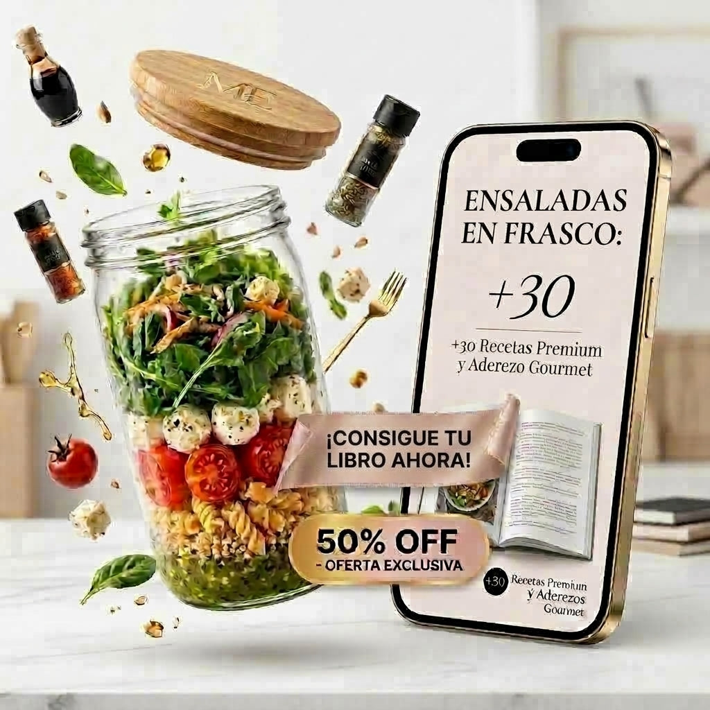 🥗 ENSALADAS LISTAS — 30 Recetas en Frasco + Aderezos